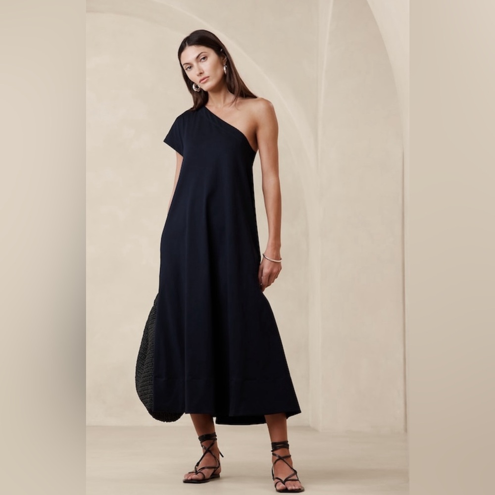 BANANA REPUBLIC ODILE ONE-SHOULDER KNIT DRESS